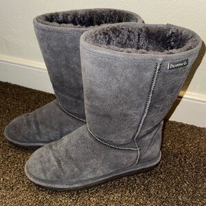 BearPaw Charcoal Suede Boots